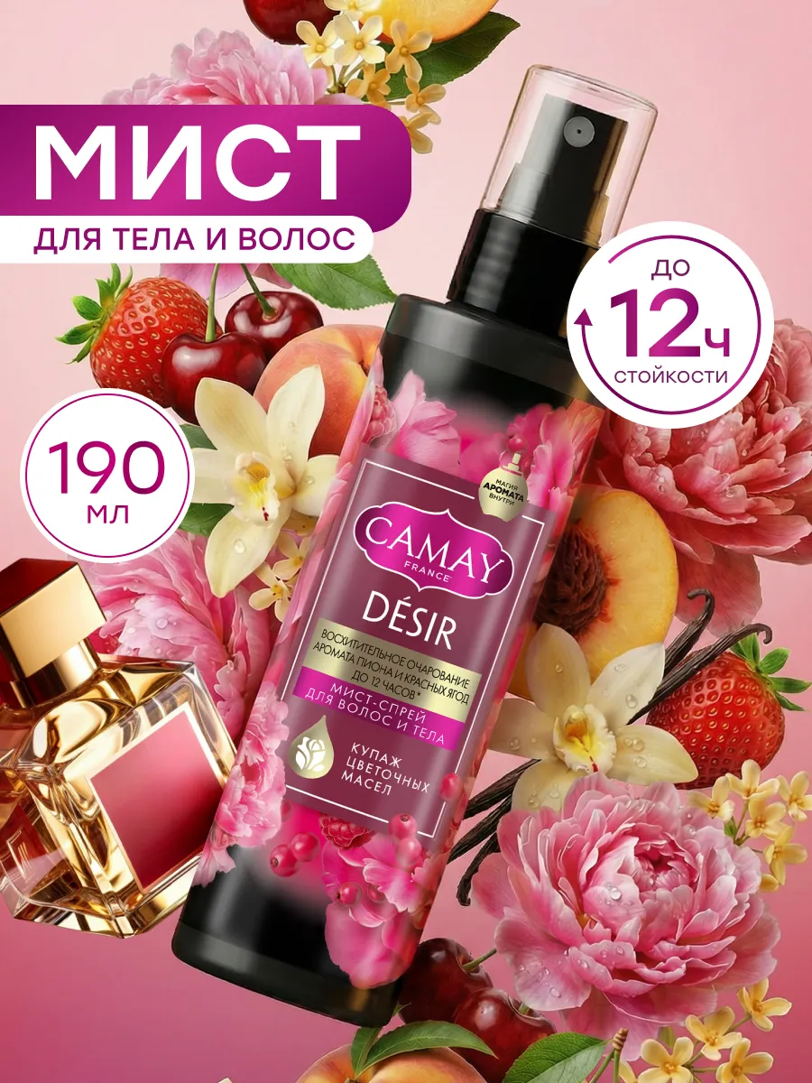 Мист для тела и волос парфюмированный Camay